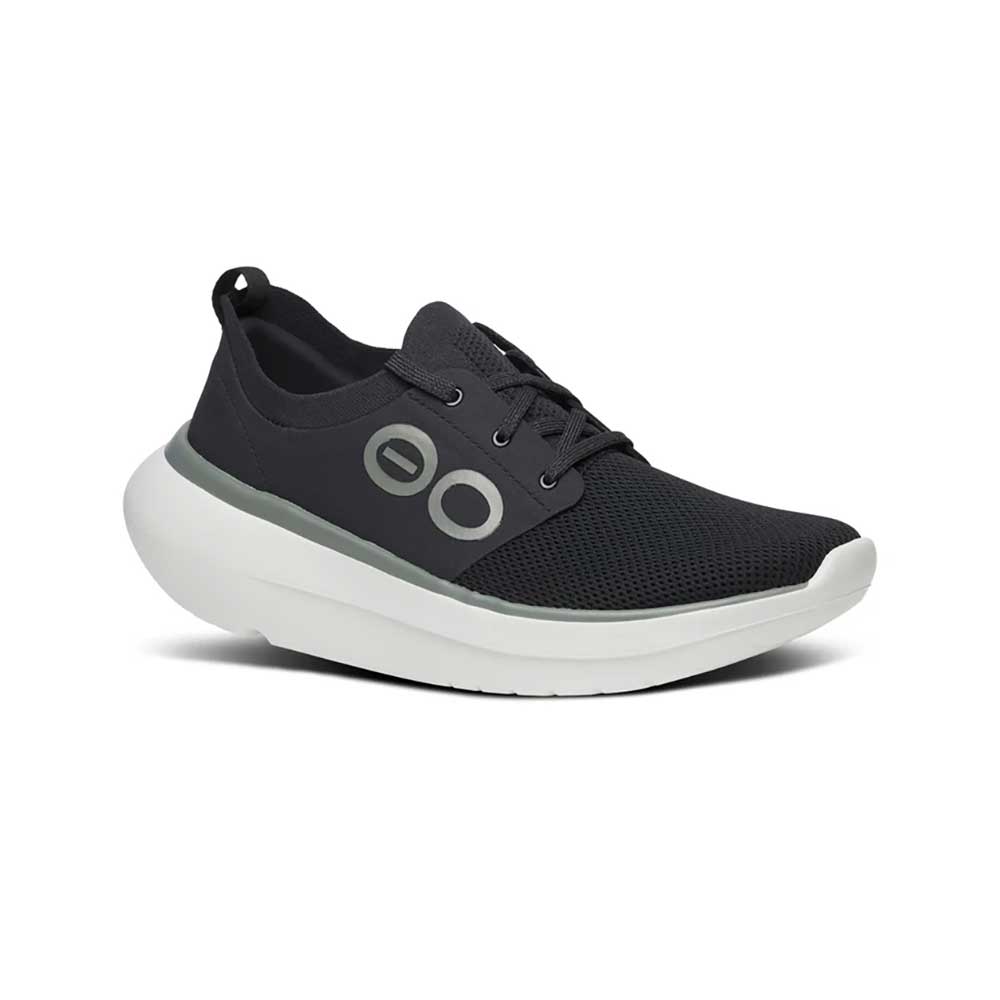 OOfos Men's OOmy Stride Recovery Shoe - White/Black - Regular (D)