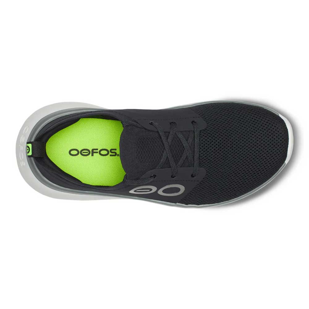 OOfos Men's OOmy Stride Recovery Shoe - White/Black - Regular (D)