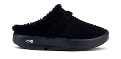 OOfos Women's OOcoozie Mule Shoe - Black