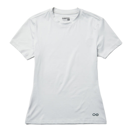 OOfos Women's COOl Down T Shirt - Light Gray Heather