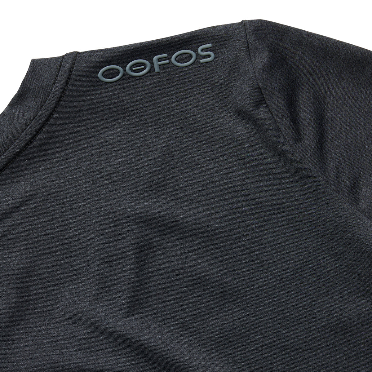 OOfos Women's COOl Down V Neck - Dark Gray Heather