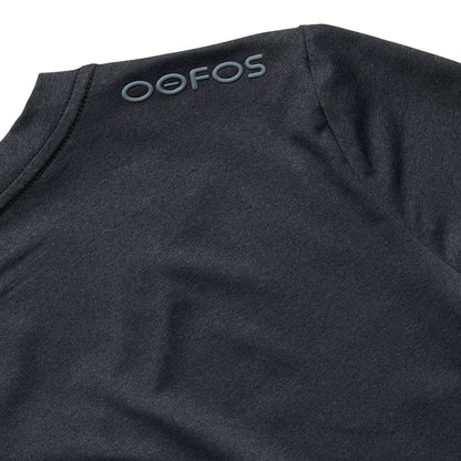 OOfos Women's COOl Down V Neck - Dark Gray Heather