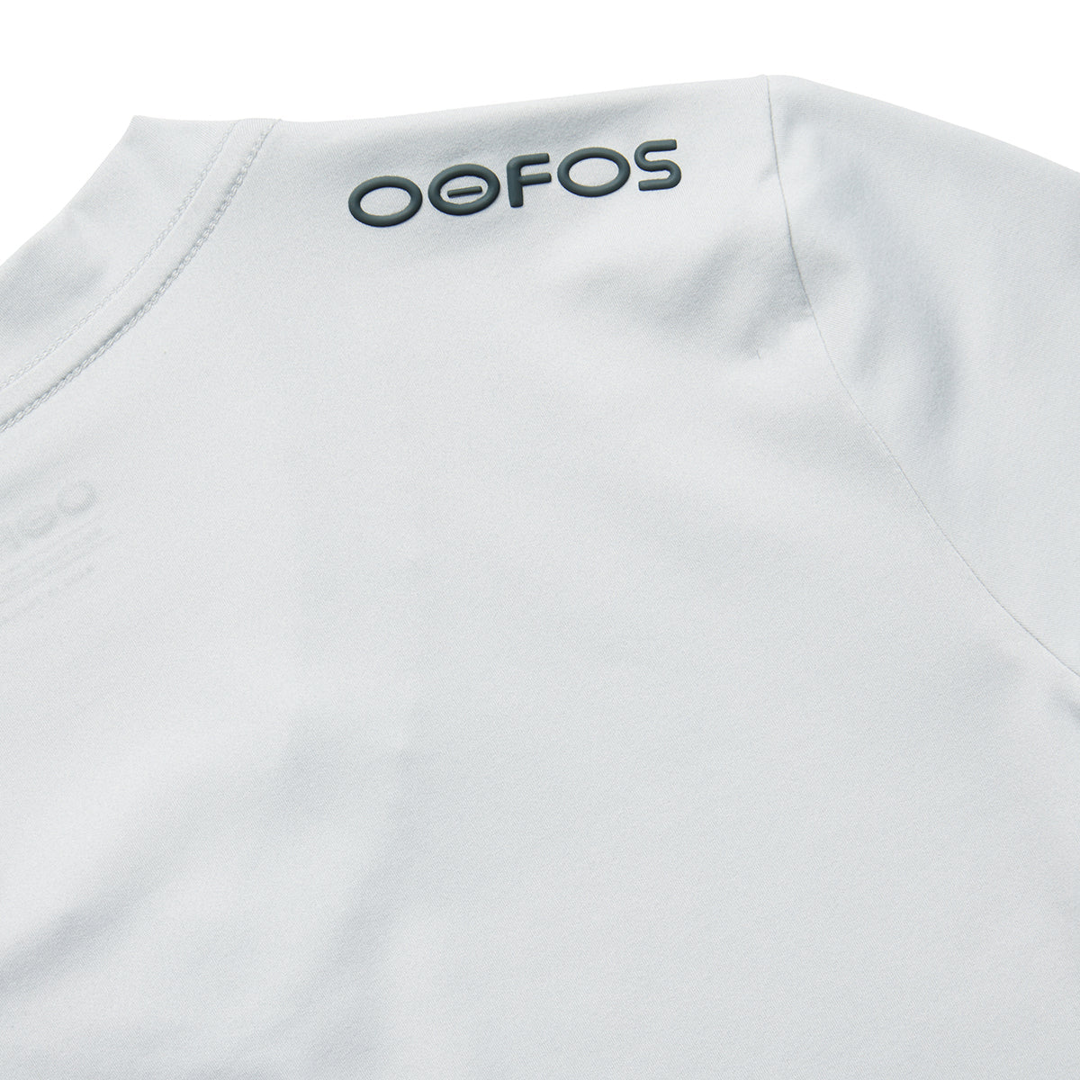 OOfos Women's COOl Down V Neck - Light Gray Heather