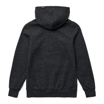 OOfos Women's OOmy Knit Hoodie - Dark Charcoal Gray Heather