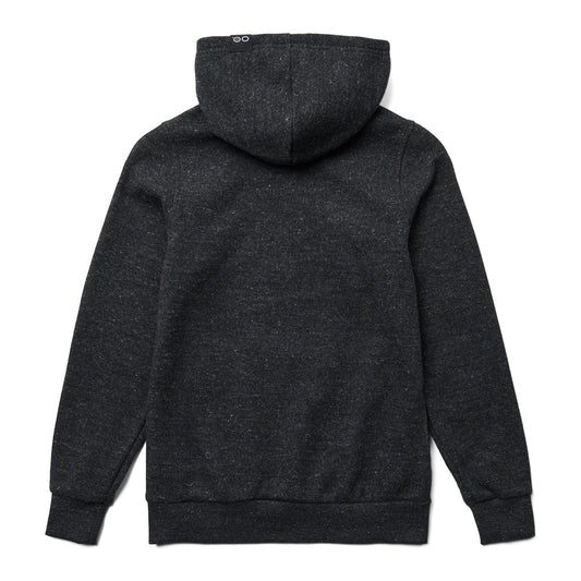 OOfos Women's OOmy Knit Hoodie - Dark Charcoal Gray Heather