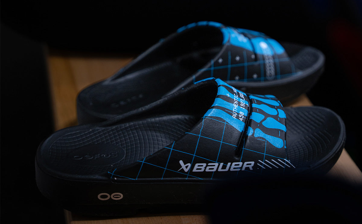  BAUER/OOFOS Men's OOahh Limited Slide Sandal – Bauer Skeleton