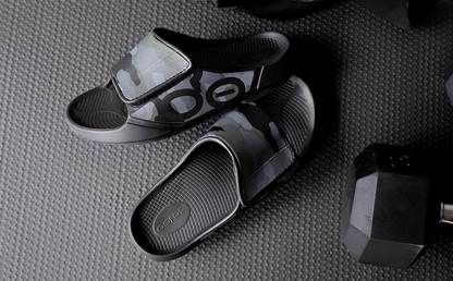 OOfos Men's OOahh Sport Flex Sandal - Black Camo