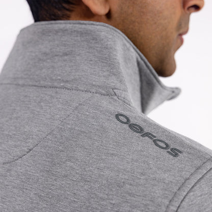 OOfos Men's COOl Down ¼ Zip - Gray Heather