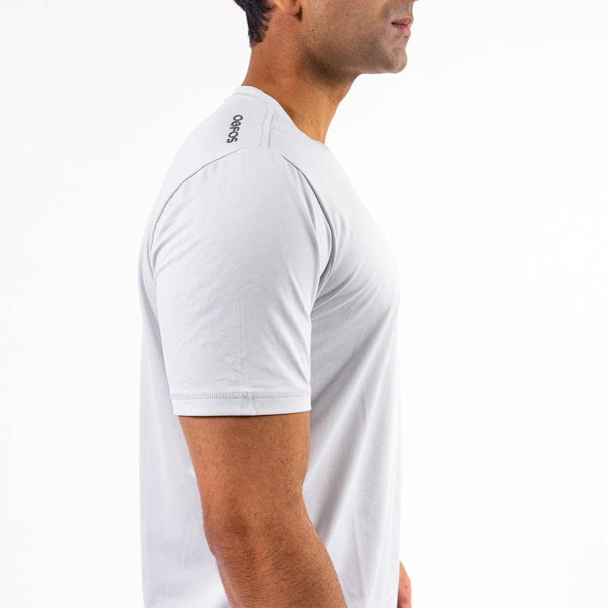 OOfos Men's COOl Down T Shirt - Light Gray Heather