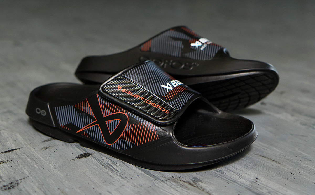  BAUER/OOFOS Men's OOahh Sport Flex Sandal – Black