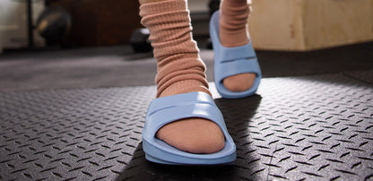 OOfos Women's OOahh Slide Sandal - Neptune Blue