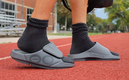 OOfos Men's OOahh Sport Flex Sandal - Slate