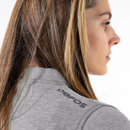 OOfos Women's COOl Down ¼ Zip - Gray Heather