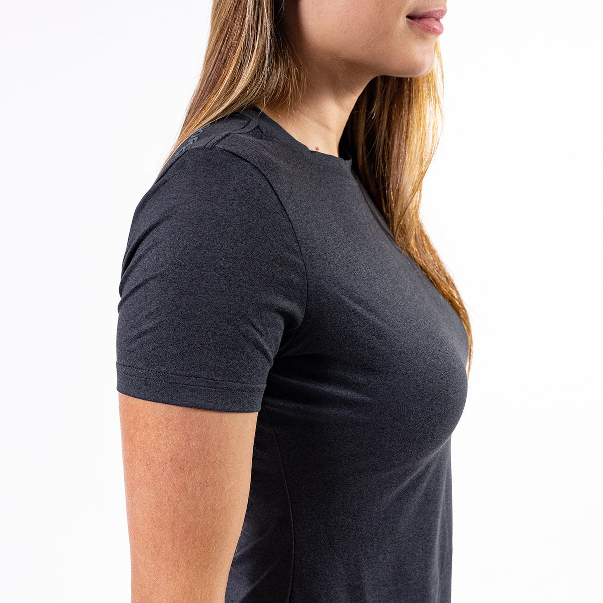 OOfos Women's COOl Down T Shirt - Dark Gray Heather